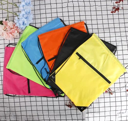 Drawstring Bag with zipper