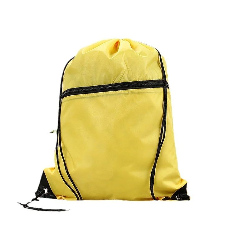 Drawstring Bag with zipper gallery 1