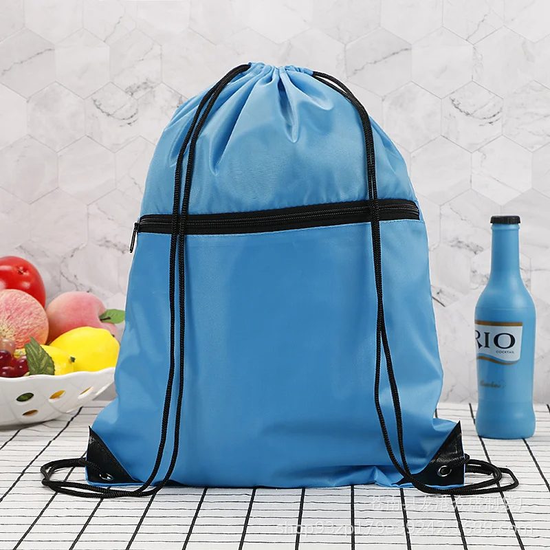 Drawstring Bag with zipper gallery 4