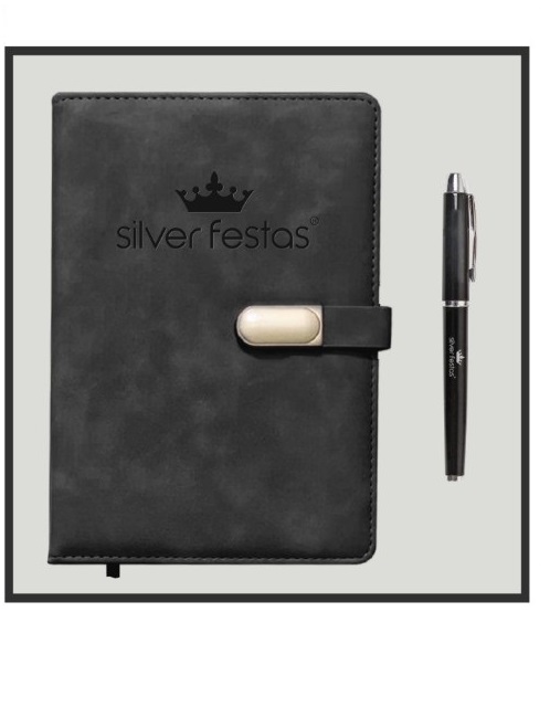 A5 Perfect Binding Notebook and Metal Pen Gift Set