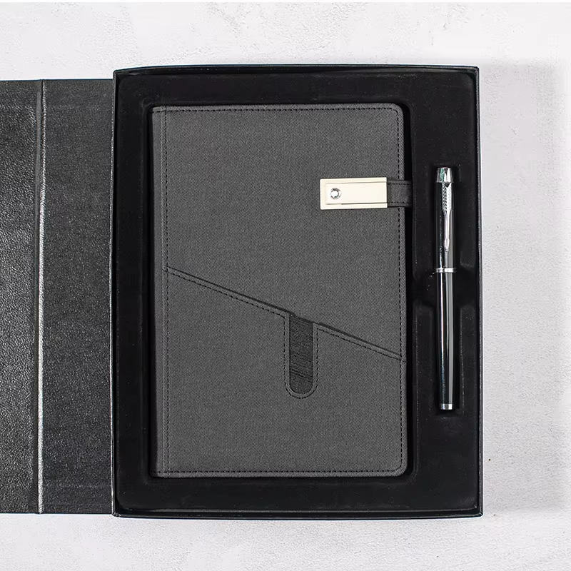 A5 Perfect Binding Notebook and Metal Pen Gift Set