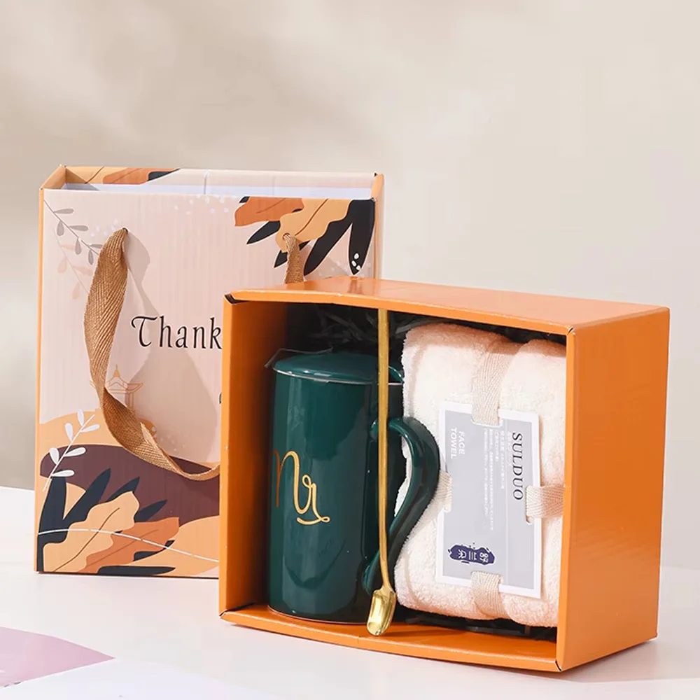 Coffee Mug 350ML and Towel Gift Set – Practical Corporate Gift Set