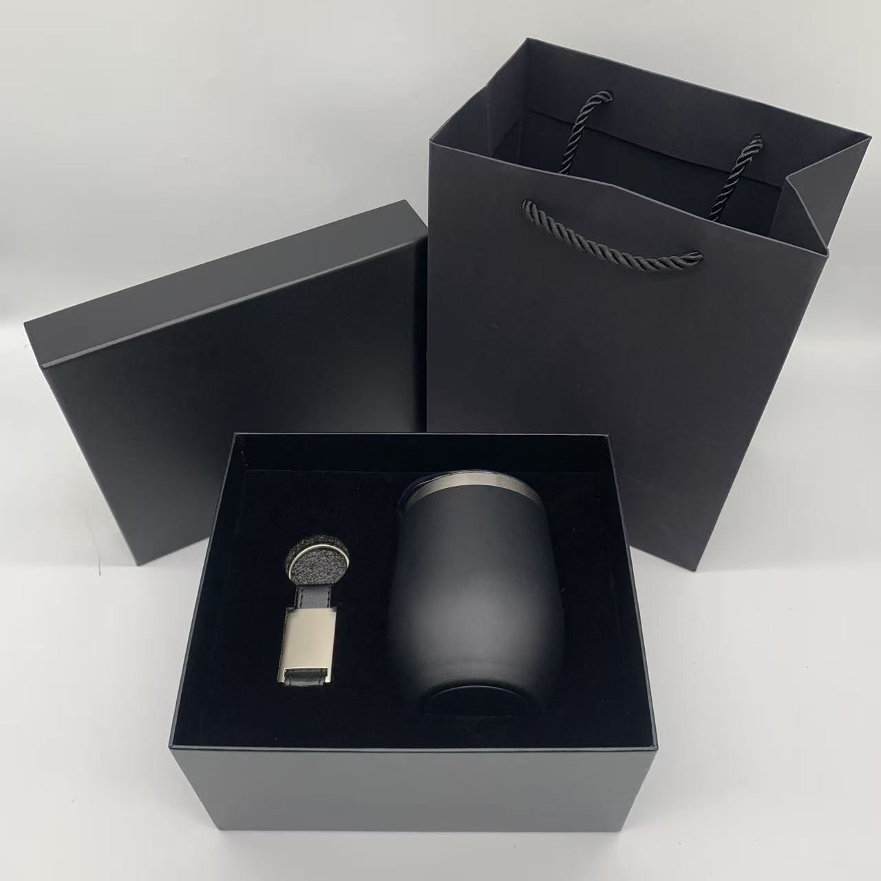 PU + metal keychain Gift Set