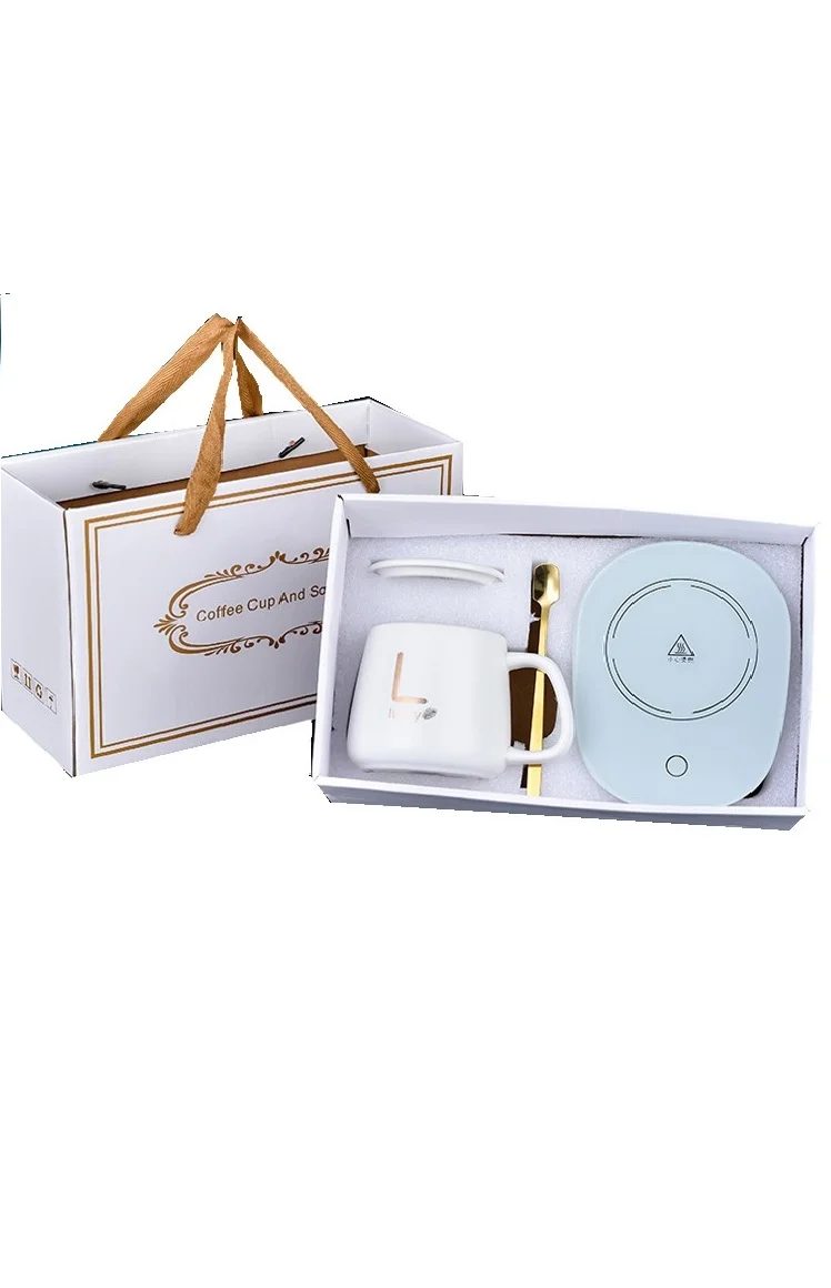 Coffee mug with 55 degree heater Gift Set