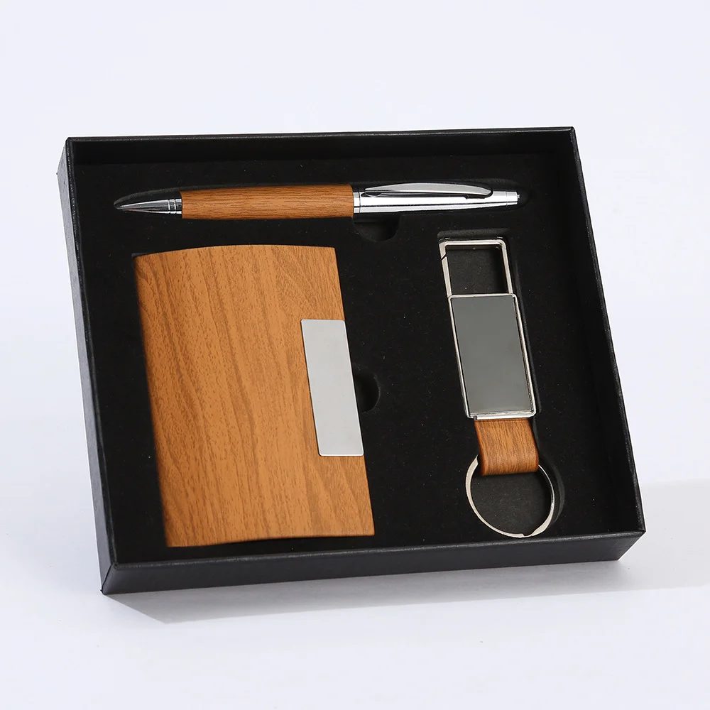 Bamboo keychain Gift Set