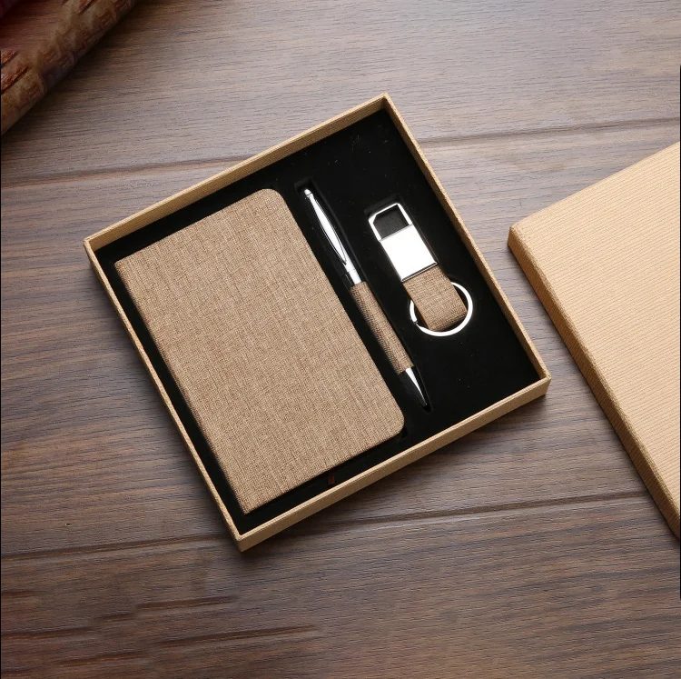 A7 Notebook, Pen and Keychain Gift Set