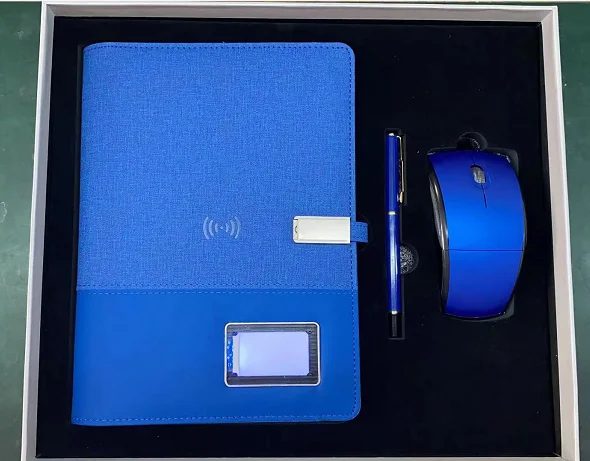 Power bank notebook: 8,000mAh + light up logo 7 colors + wireless charger 5W + USB 16GB Gift Set gallery 2
