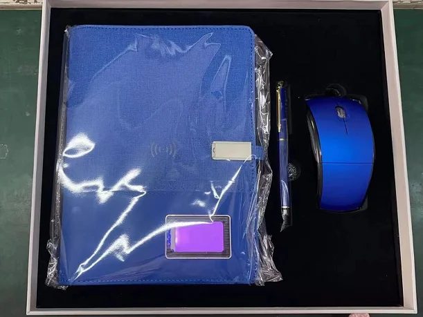 Power bank notebook: 8,000mAh + light up logo 7 colors + wireless charger 5W + USB 16GB Gift Set gallery 4