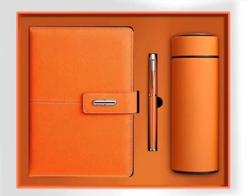 304 Stainless Steel Bottle 350ML, A5 Perfect Binding Notebook and Metal Pen Gift Set gallery 1