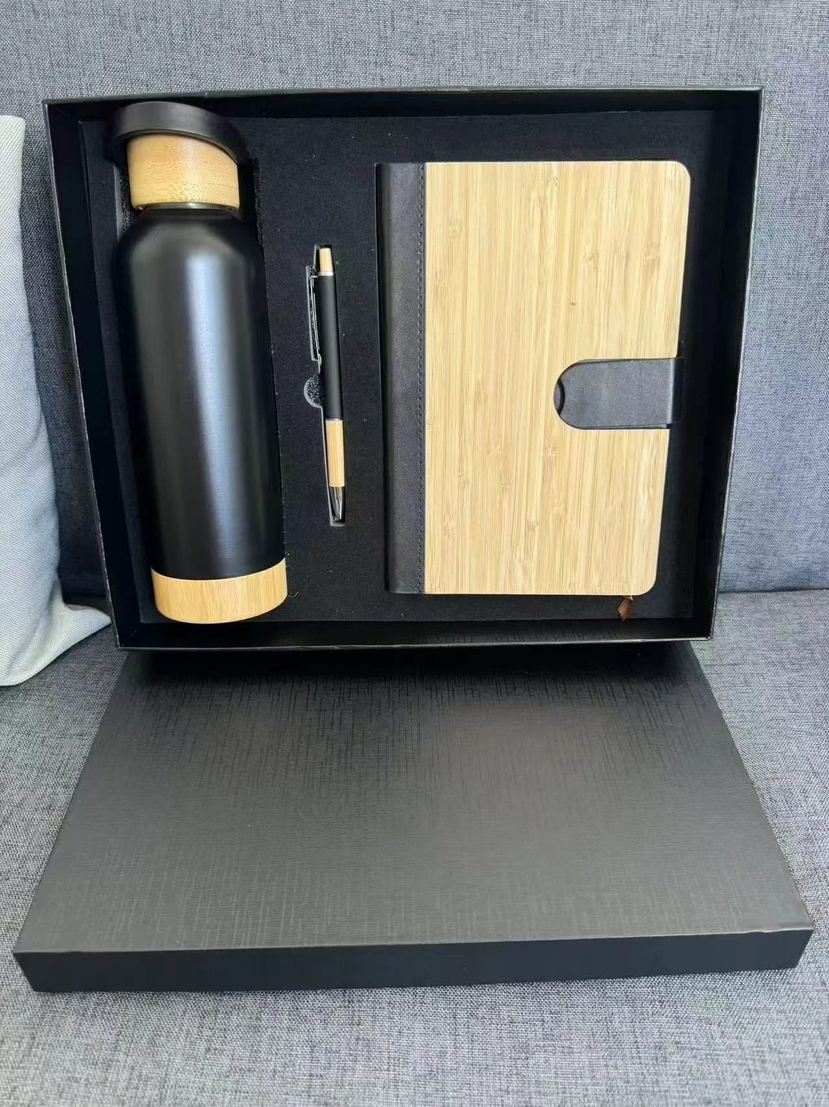 Custom Corporate Gift Set with 304 Stainless Steel Bottle, A5 Notebook & Pen