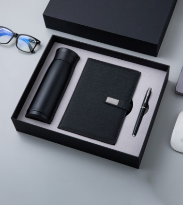 304 Stainless Steel Bottle, A5 Perfect Binding Notebook and Metal Pen Gift Set