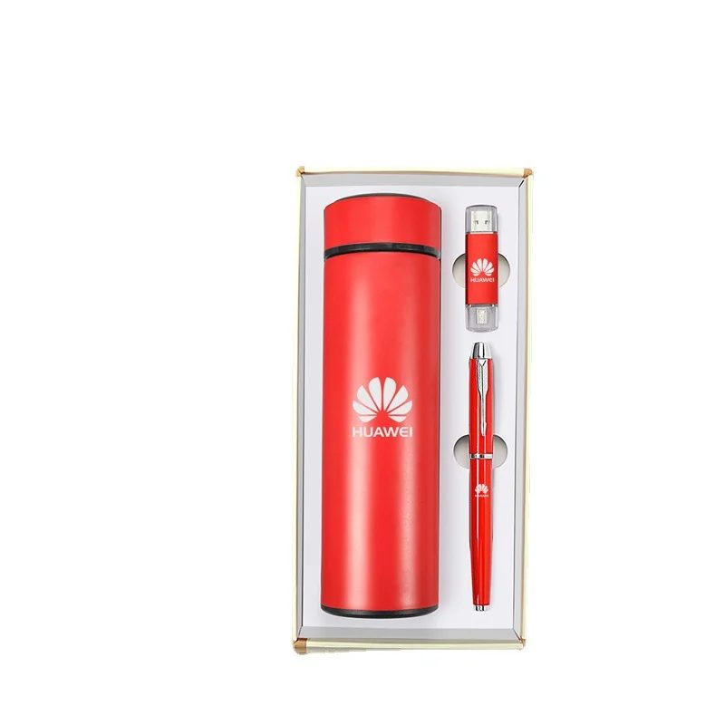 304 Stainless Steel Bottle, Metal Pen and USB Flash Drive 16G Gift Set gallery 4