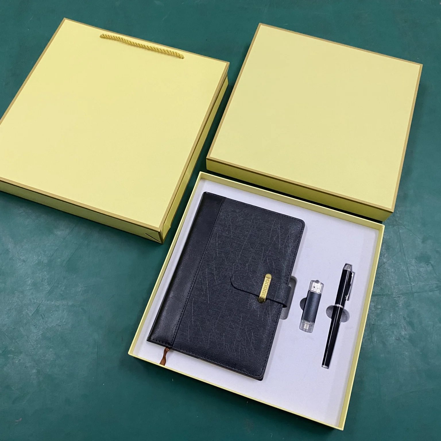A5 Perfect Binding Notebook, Type C + PC OTG U Flash Drive 16GB and Metal Pen Gift Set
