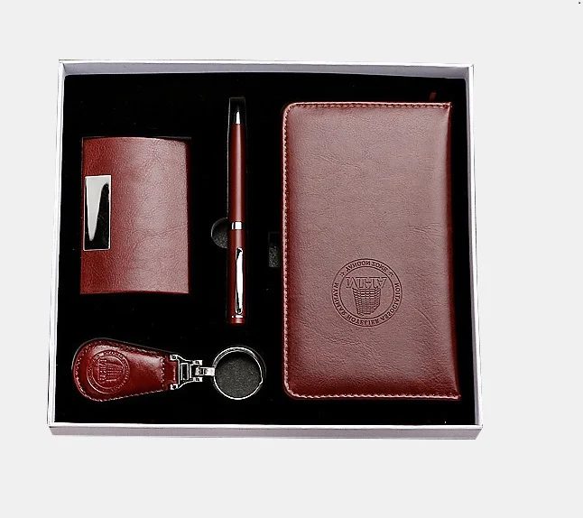 PU + Metal Car Holder, Metal Pen, PU Keychain and A6 Notebook Gift Set gallery 5