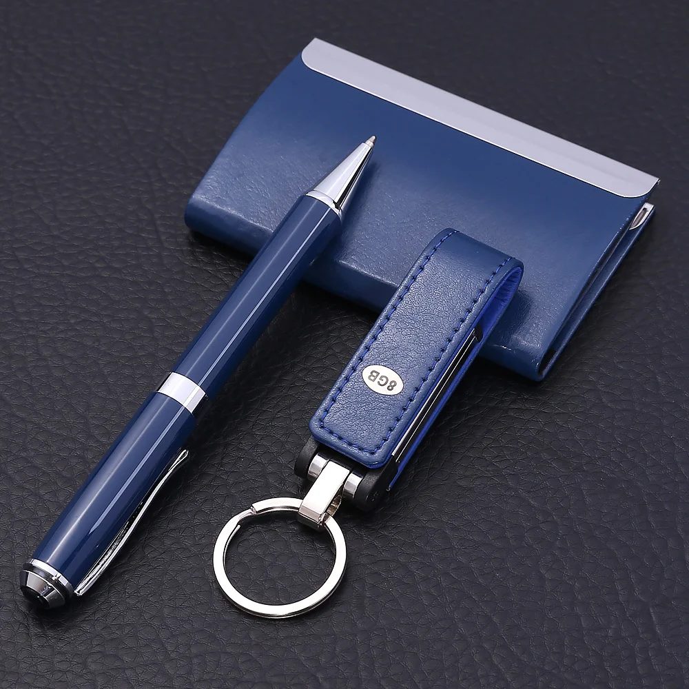 PU Leather & Metal Executive Gift Set with 16GB USB Flash Drive gallery 2