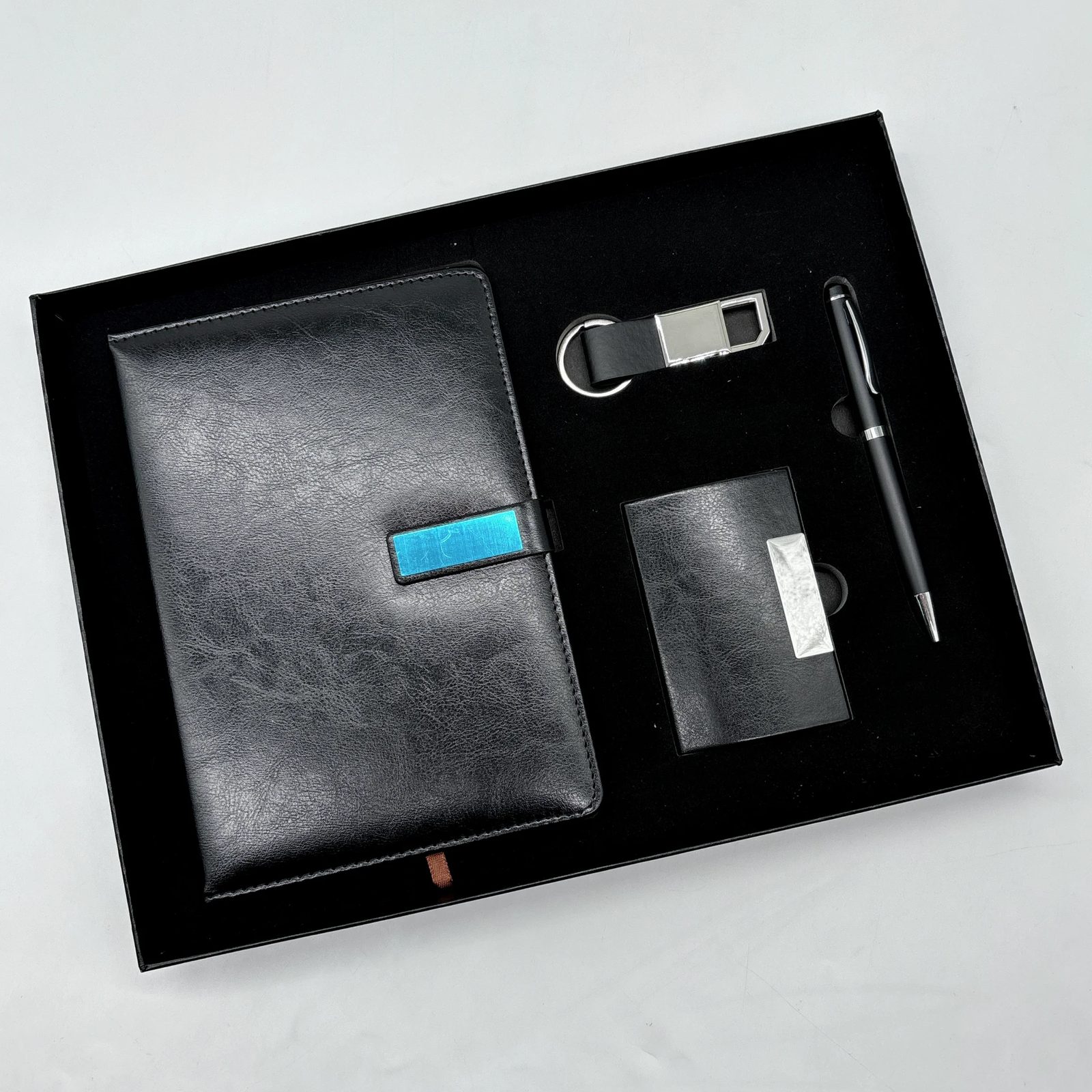 A5 Notebook, Metal Pen, PU Keychain & Card Holder Corporate Gift Set gallery 1