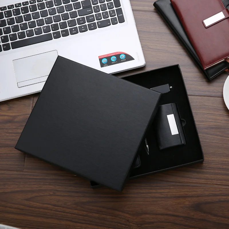 A5 Notebook, Metal Pen, 16GB USB Flash Drive & PU Card Holder Corporate Gift Set gallery 1
