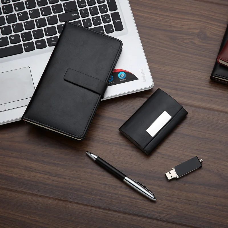 A5 Notebook, Metal Pen, 16GB USB Flash Drive & PU Card Holder Corporate Gift Set gallery 2