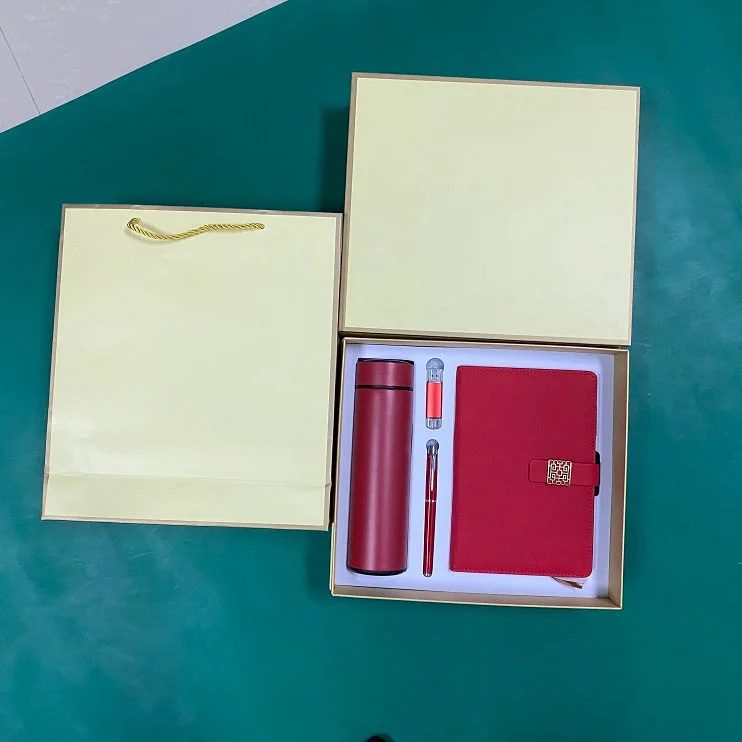 A5 Perfect Binding Notebook, Type C + PC OTG USB Drive 16GB, Metal Pen and 304 Stainless Steel Bottle Gift Set gallery 1