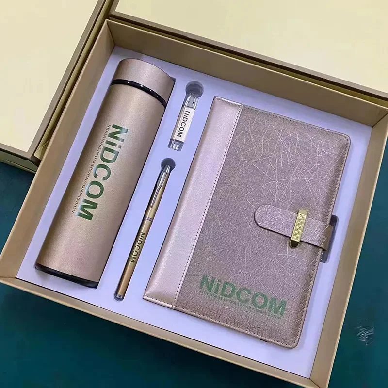 A5 Perfect Binding Notebook, Type C + PC OTG U Disk 16GB, Metal Pen and 304 Stainless Steel Bottle Gift Set gallery 3
