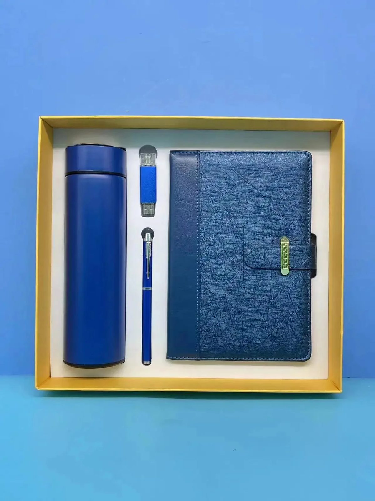 A5 Perfect Binding Notebook, Type C + PC OTG U Disk 16GB, Metal Pen and 304 Stainless Steel Bottle Gift Set gallery 5