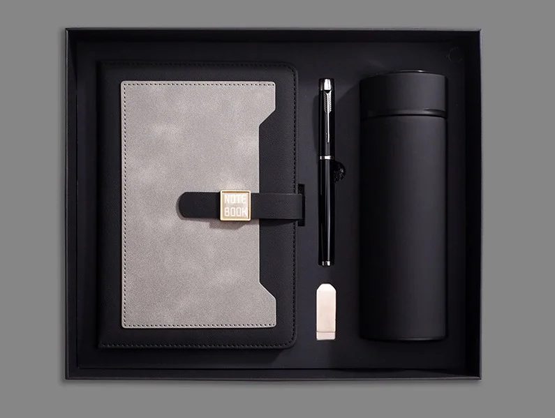 A5 Perfect Binding Notebook, 16GB USB Drive, Metal Pen & 304 Stainless Steel Bottle Gift Set gallery 2