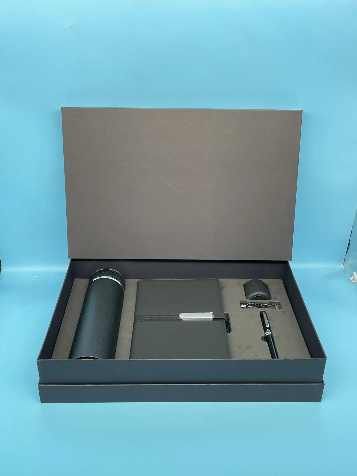 Premium Corporate Gift Set with Vacuum Cup, Notebook, Mini Speaker & Metal Pen gallery 1