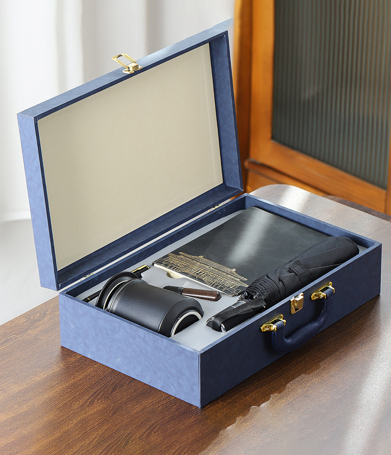 Tea Mug, A5 Notebook and Umbrella Corporate Gift Set