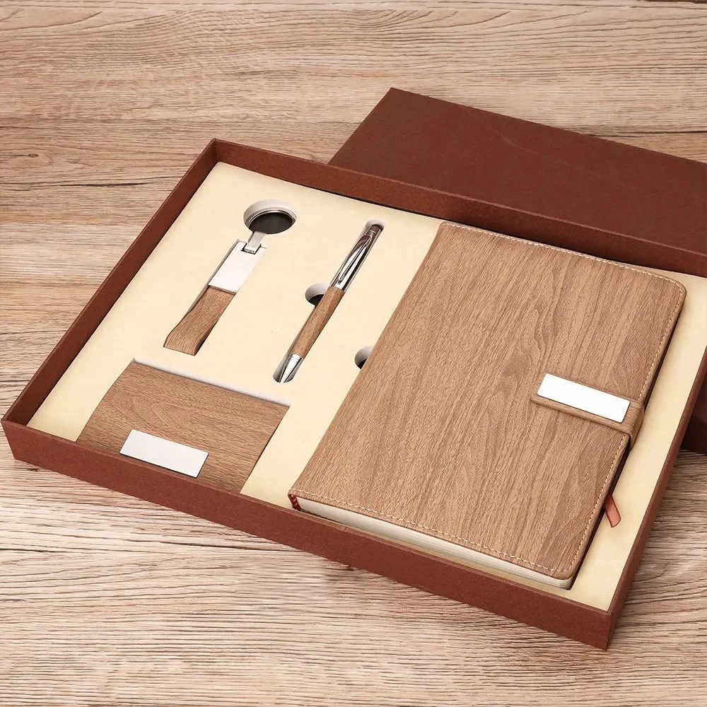 A5 Notebook, Cardholder, PU + Metal Keychain and Metal Pen Corporate Gift Set gallery 1
