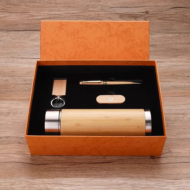 Wood Pen, Wood USB 16GB and Wood Keychain Gift Set gallery 2