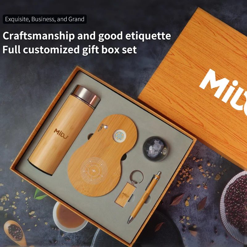Wood Bottle 450ML (with temperature Gift Set
