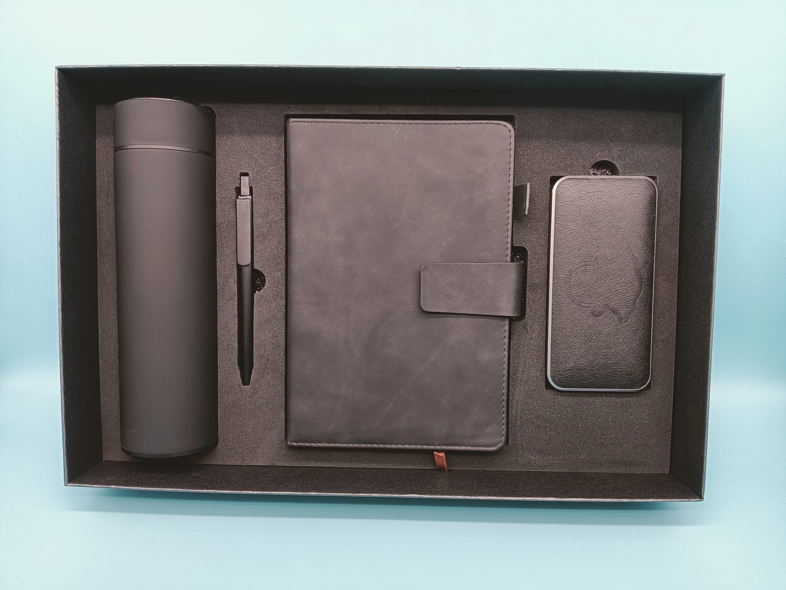 304 Stainless Steel Bottle, A5 Notebook, 10,000mAh Power Bank & Metal Pen Corporate Gift Set