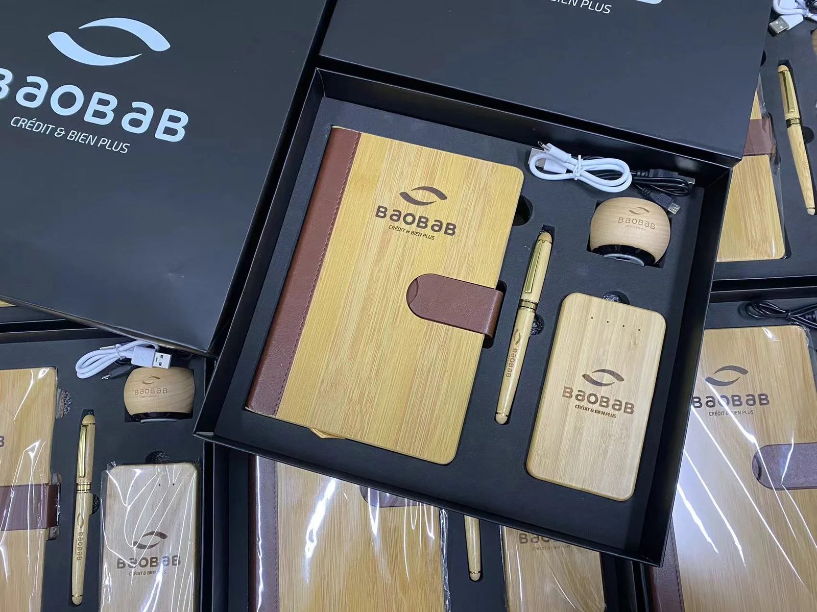 Wooden Executive Gift Set with A5 Notebook, Pen, Bluetooth Speaker & 5,000mAh Power Bank gallery 2