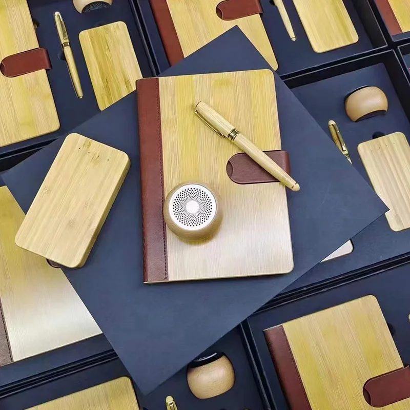 Wooden Executive Gift Set with A5 Notebook, Pen, Bluetooth Speaker & 5,000mAh Power Bank gallery 4