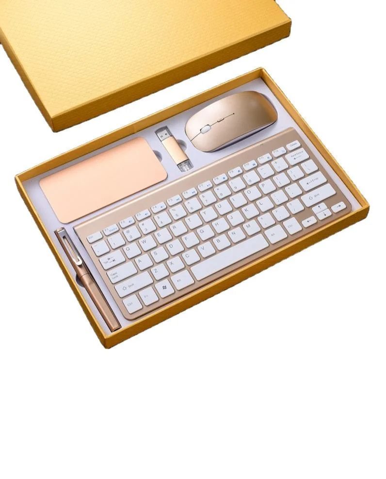 5-in-1 Corporate Gift Set with Power Bank, Flash Drive, Wireless Mouse, Pen & Keyboard