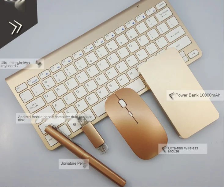 5-in-1 Corporate Gift Set with Power Bank, Flash Drive, Wireless Mouse, Pen & Keyboard gallery 2