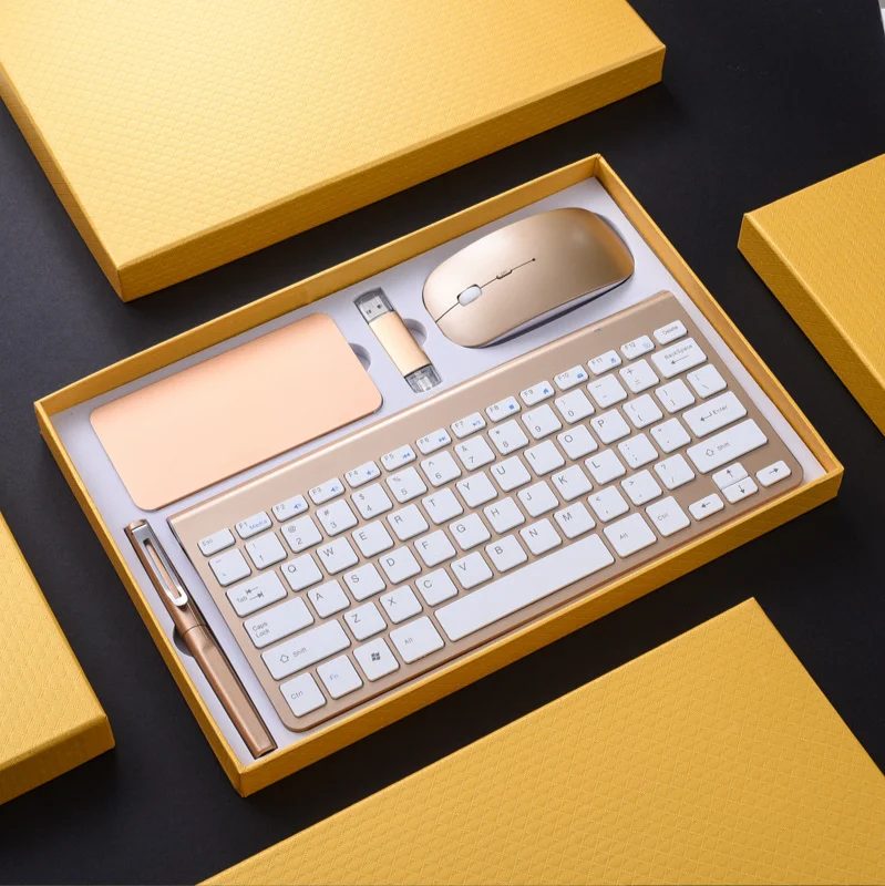 5-in-1 Corporate Gift Set with Power Bank, Flash Drive, Wireless Mouse, Pen & Keyboard gallery 3