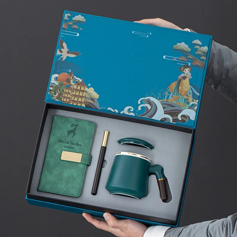 A6 Notebook, Wooden Pen, Bookmark, Ceramic Cup & Metal USB Flash Drive 16GB Gift Set gallery 4
