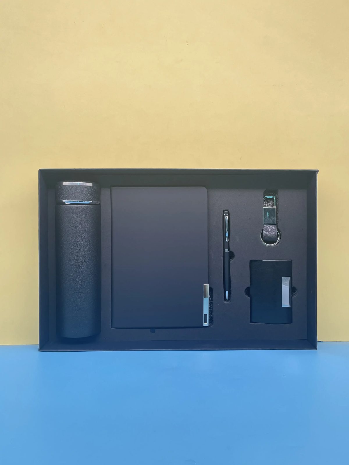Premium Corporate Gift Set with Stainless Steel Bottle, Notebook & Accessories