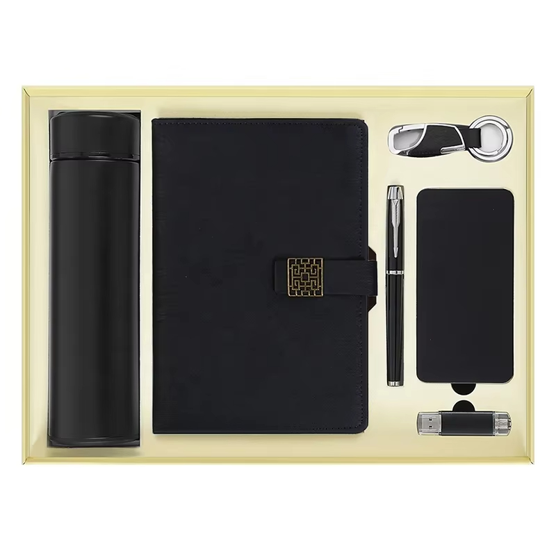 Premium Corporate Gift Set with Stainless Steel Bottle, Power Bank & Accessories