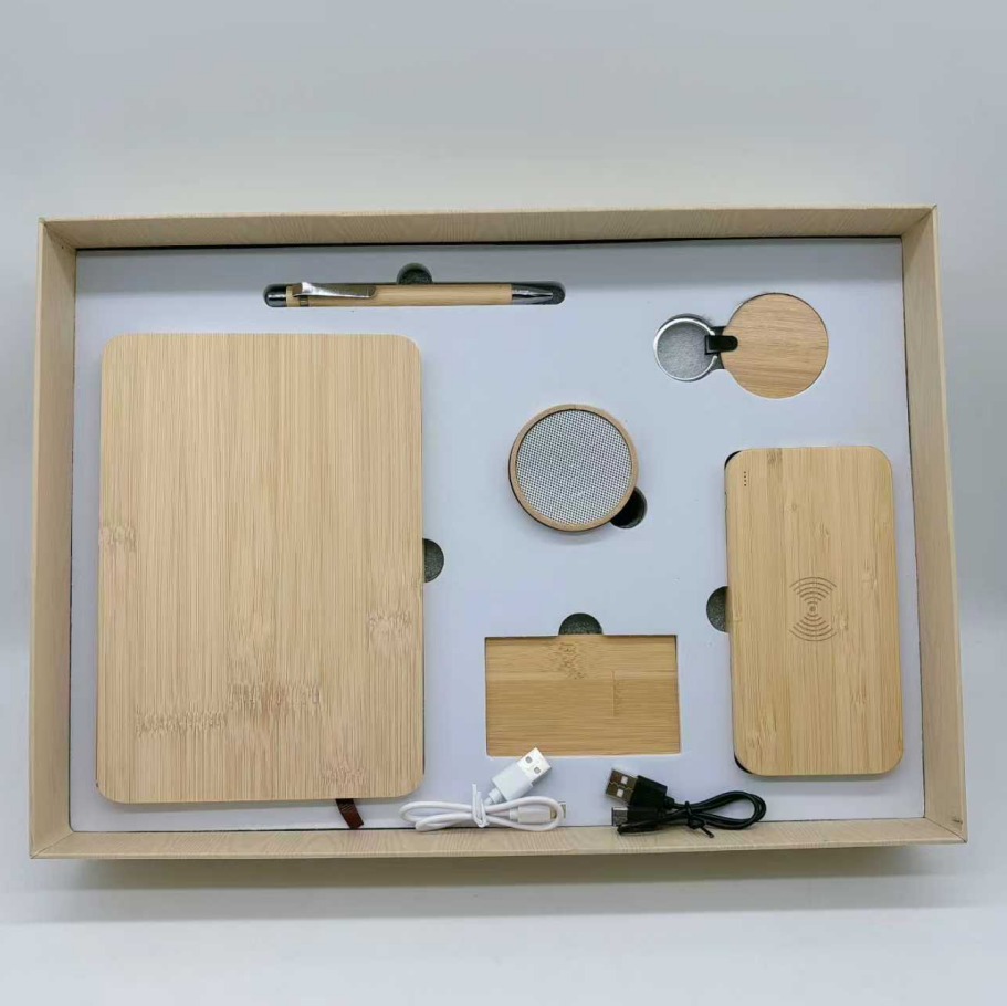 Bamboo A5 perfect binding notebook Gift Set