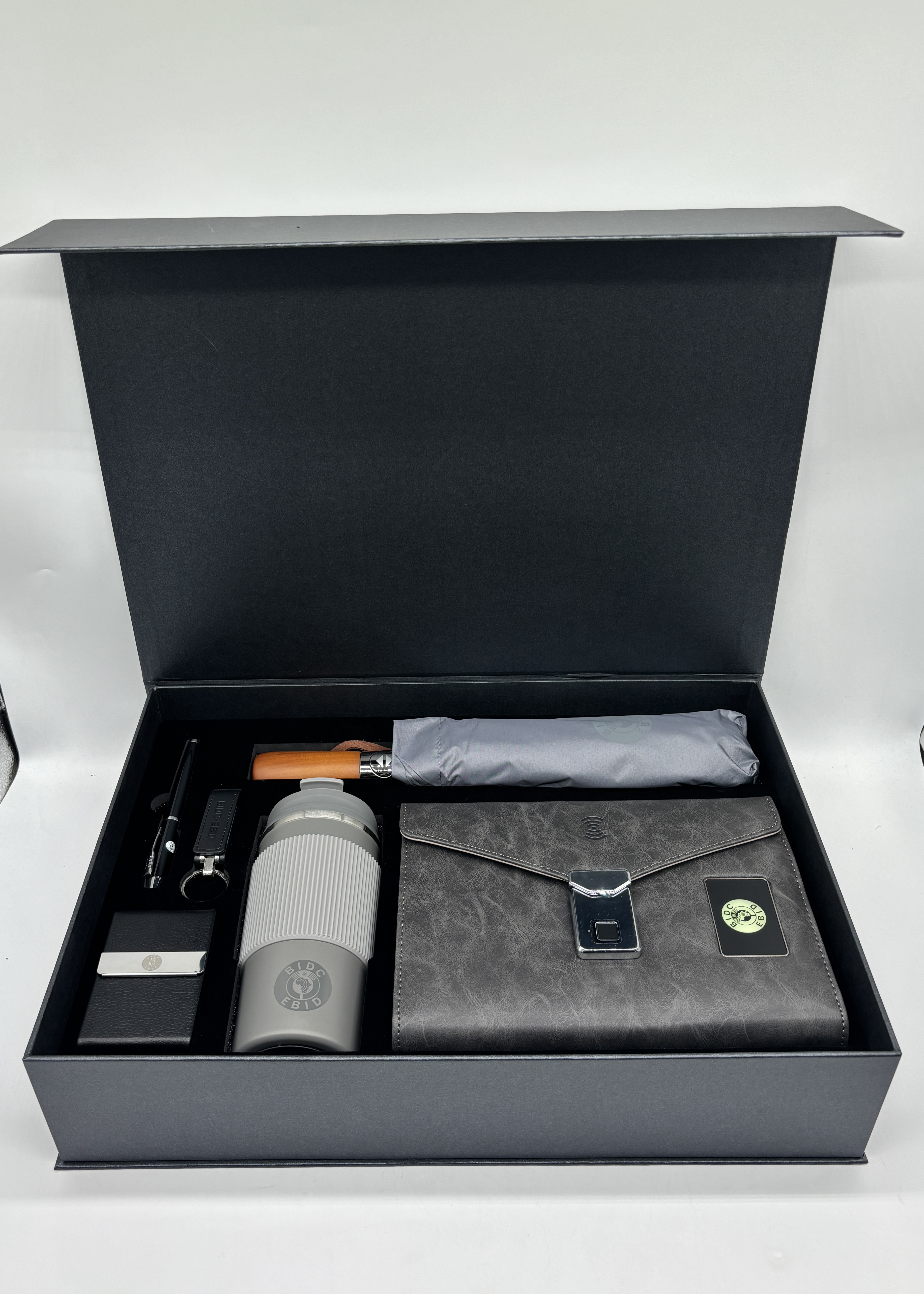 Eco-Friendly Bamboo Gift Set with Wireless Power Bank & Bluetooth Speaker