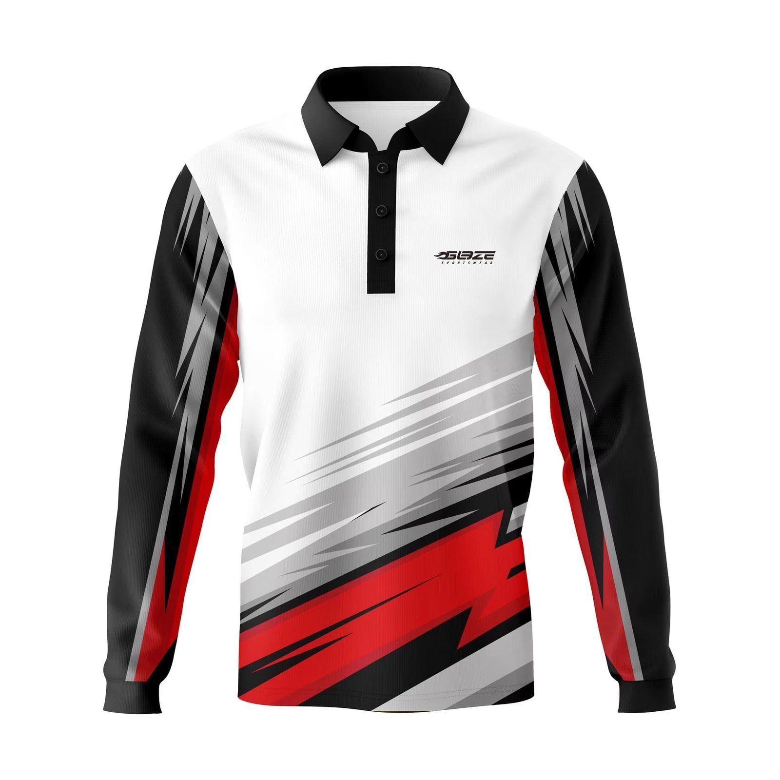 Long Sleeve Colorblock Sports Polo