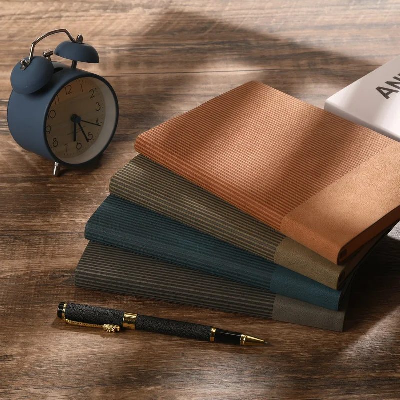 PU Leather A5 Notebook with Deboss Stripe – Custom Promotional Gift