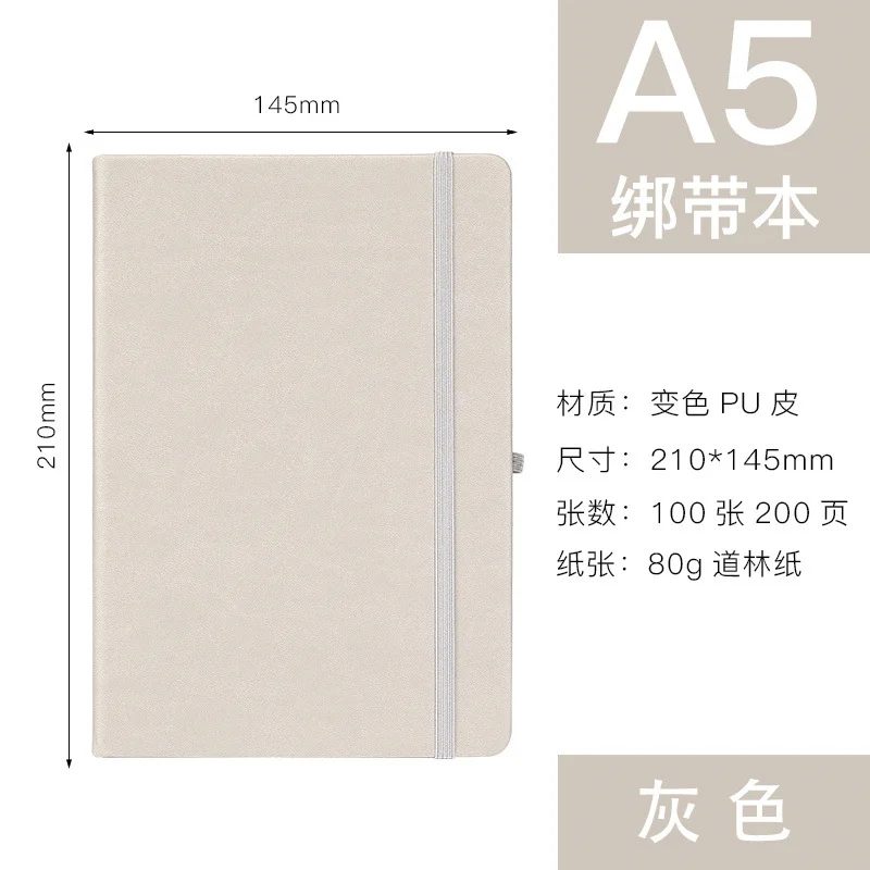 Custom PU Leather A5 Notebook with Ribbon Bookmark gallery 4