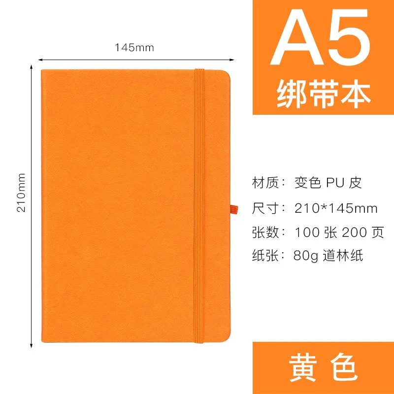 Custom PU Leather A5 Notebook with Ribbon Bookmark gallery 5