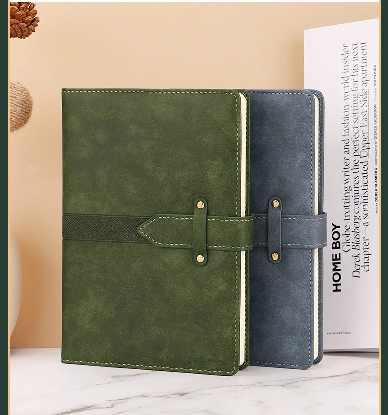 Custom PU Leather Notebook with Round Buckle – A5 Promotional Gift