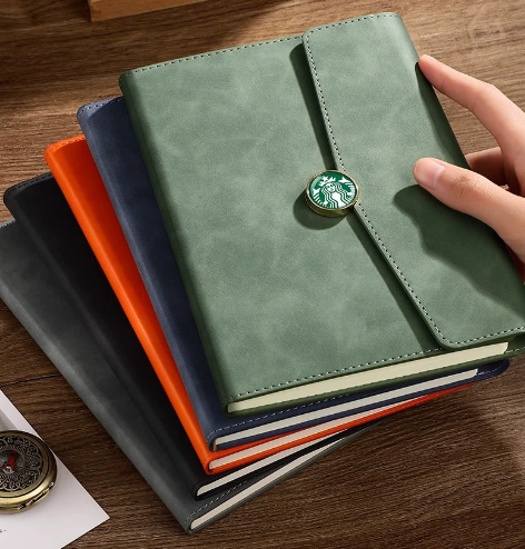 Premium PU Leather A5 Perfect Binding Notebook for Corporate Gifting