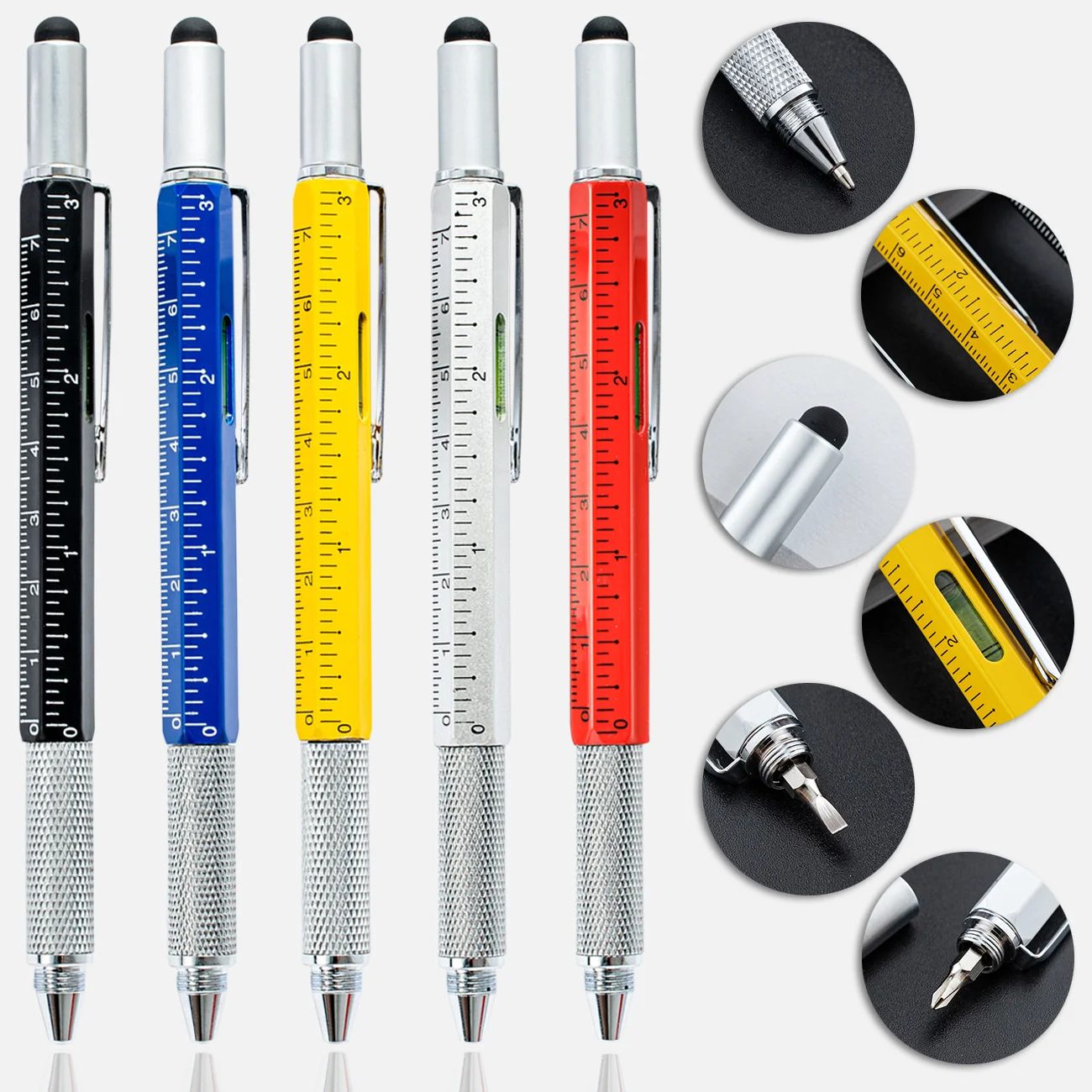 Pen+ruler+stylus+Level+screwdriver+screwdriver x 2