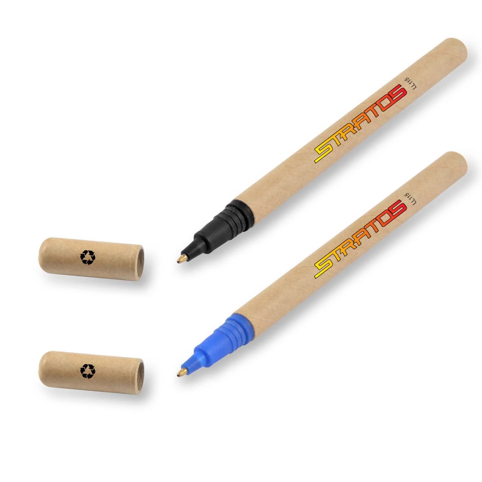 kraft paper stick pen with blue ink gallery 1